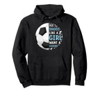 Soccer Funny I Shoot Like Want Lesson Hoodie - Fun Novelty Design Unisex