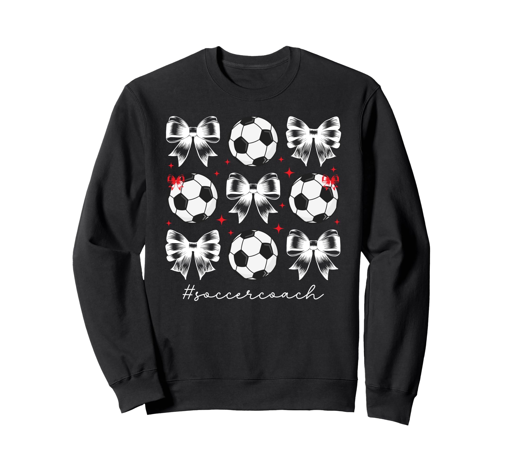 Soccer Coach Coquette Soccer Sweatshirt - Minimalist Print for Adults