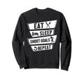 Soccer Player Striker Eat Sleep Sweatshirt - Novelty Apparel for Adults