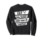 Soccer Player Striker Eat Sleep Sweatshirt - Novelty Apparel for Adults