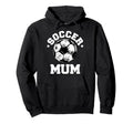 Soccer Mum Soccer Ball Distressed Hoodie - Custom Art Print Men Women