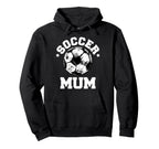 Soccer Mum Soccer Ball Distressed Hoodie - Custom Art Print Men Women