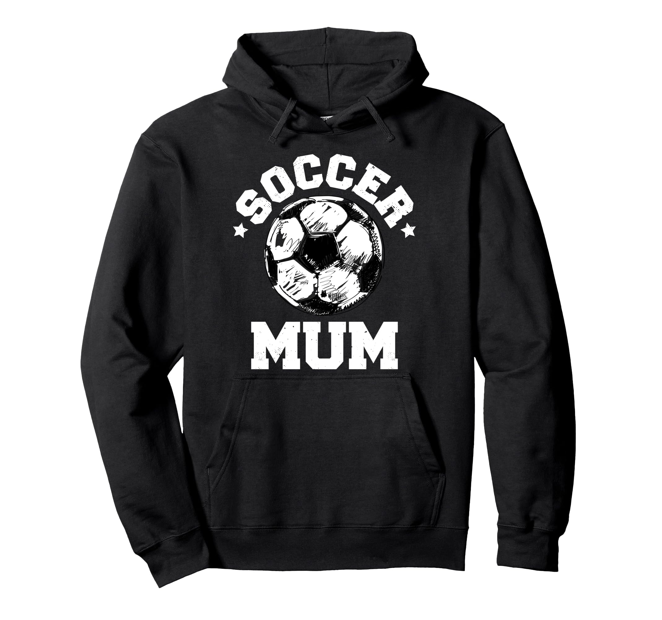 Soccer Mum Soccer Ball Distressed Hoodie - Custom Art Print Men Women