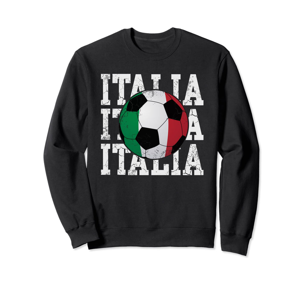 Italia Flag Soccer Ball Italian Sweatshirt - Custom Art Print Men Women