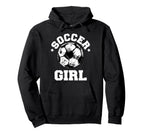 Soccer Funny Soccer Ball Distressed Hoodie - Streetwear Style Unisex