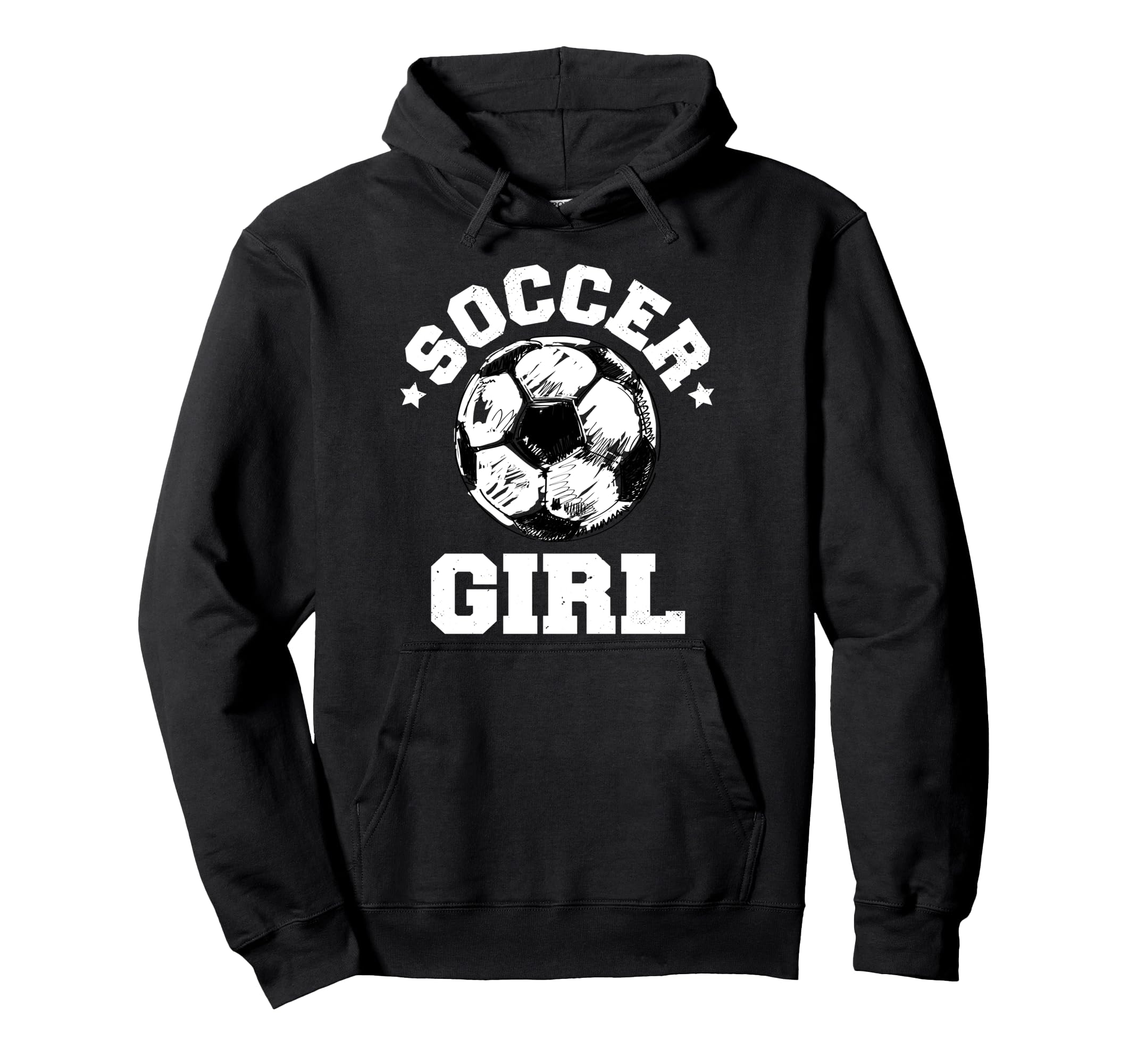 Soccer Funny Soccer Ball Distressed Hoodie - Streetwear Style Unisex
