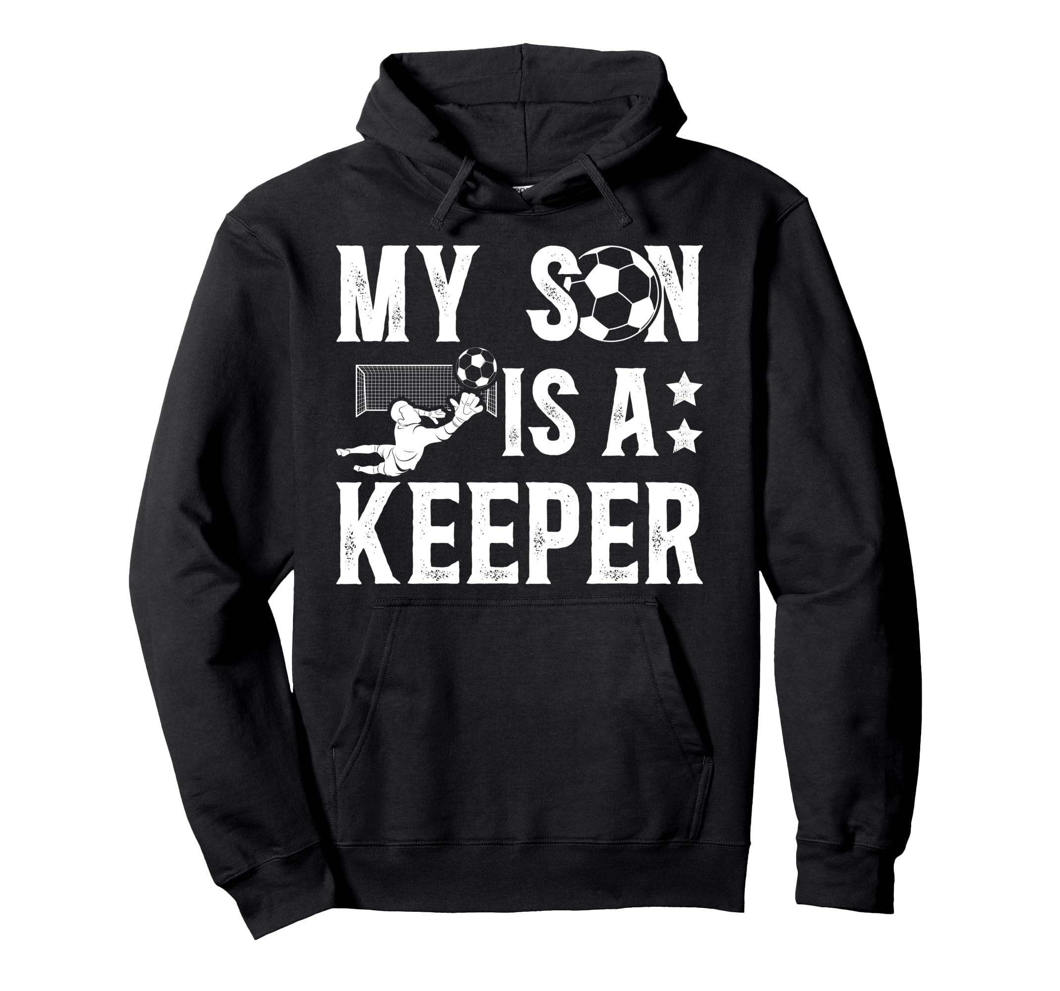 My Son Is Soccer Keeper Dad Soccer Hoodie - Aesthetic Graphic for Adults