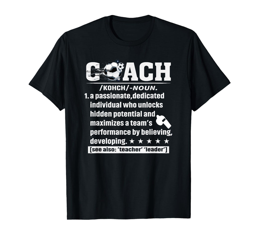 Soccer Coach Definition Soccer Player T-Shirt - Minimalist Print Unisex