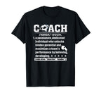 Soccer Coach Definition Soccer Player T-Shirt - Minimalist Print Unisex