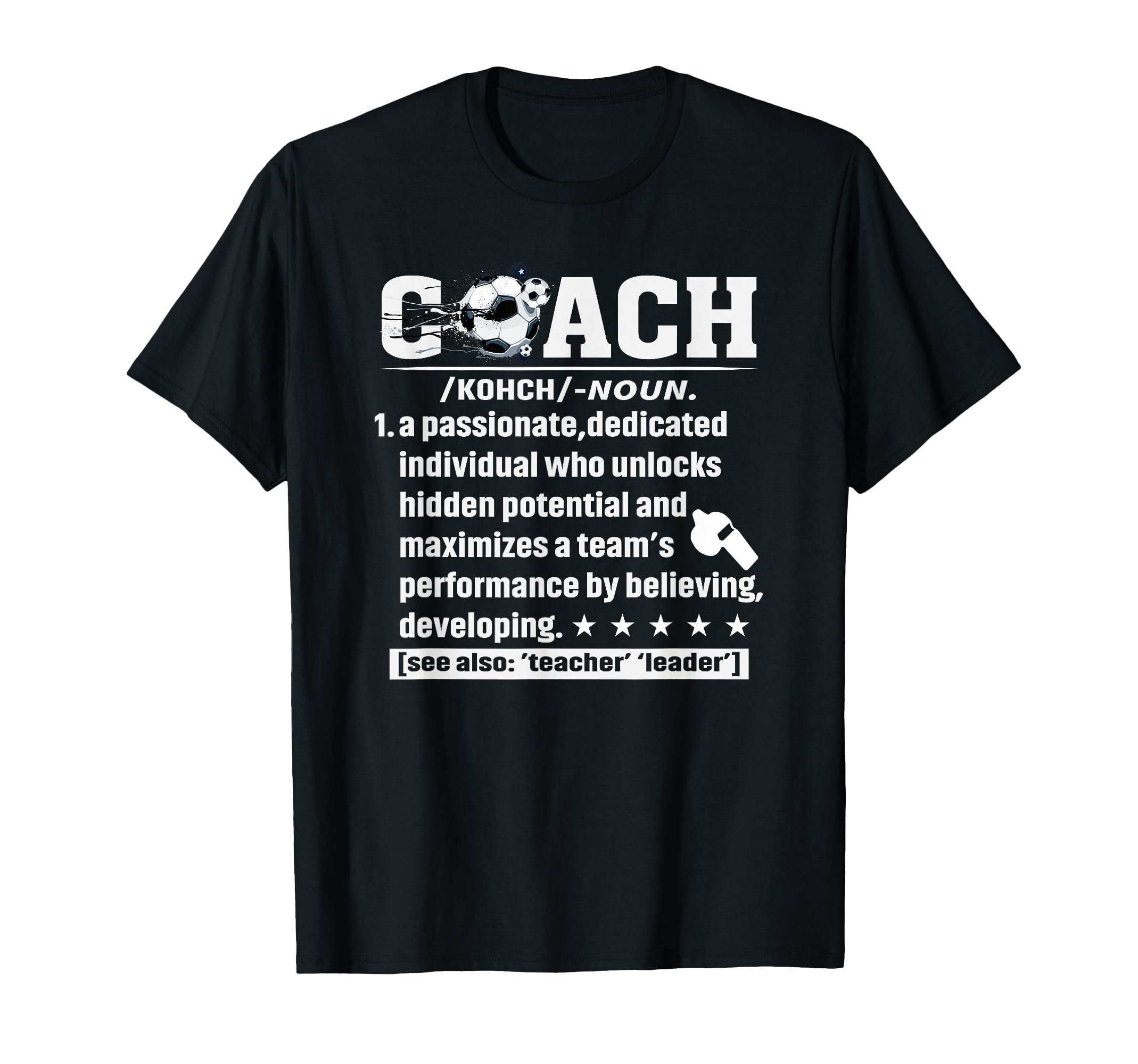 Soccer Coach Definition Soccer Player T-Shirt - Minimalist Print Unisex