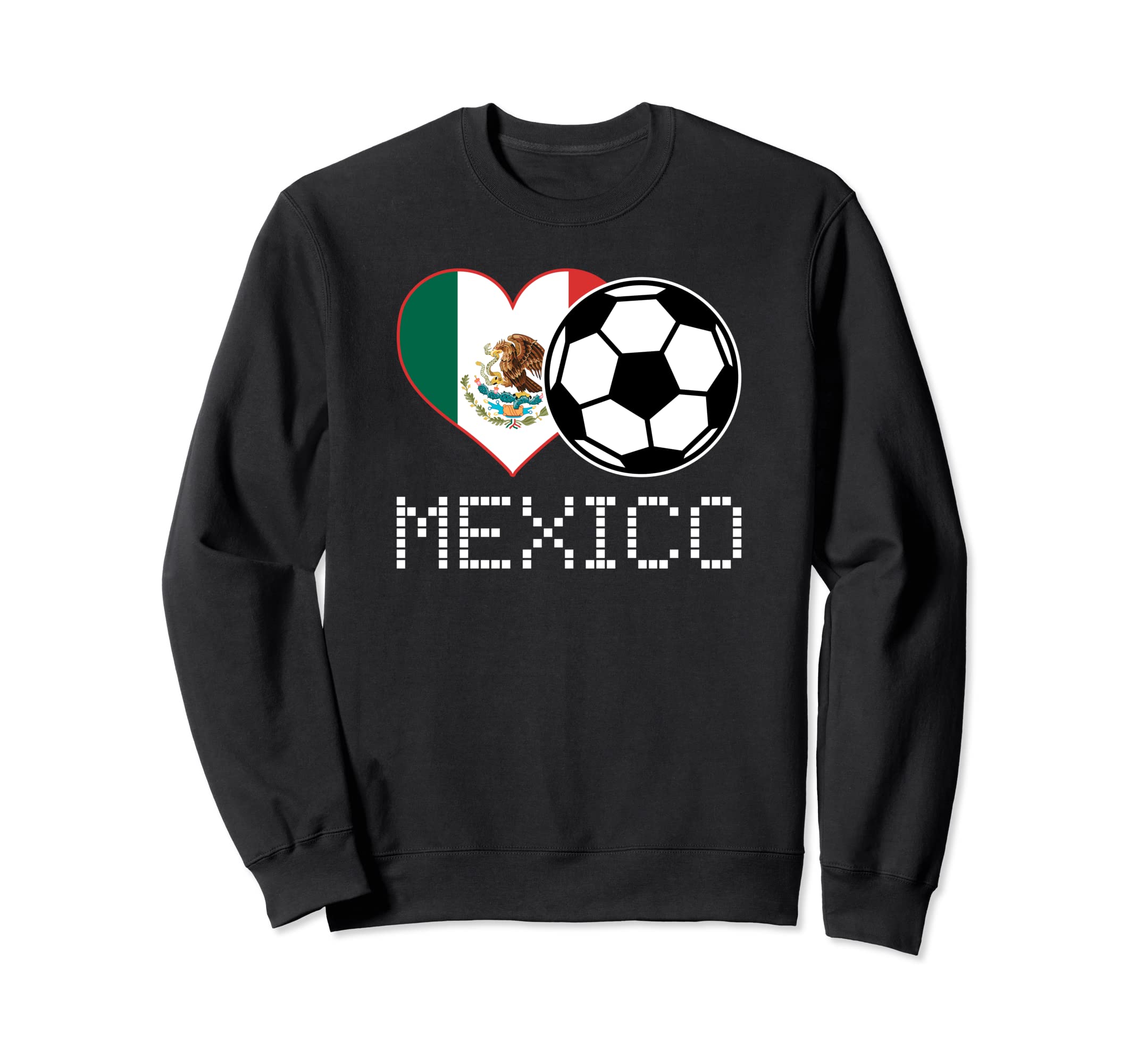 Mexico Soccer Mexican Flag Love Sweatshirt - Custom Art Print Men Women