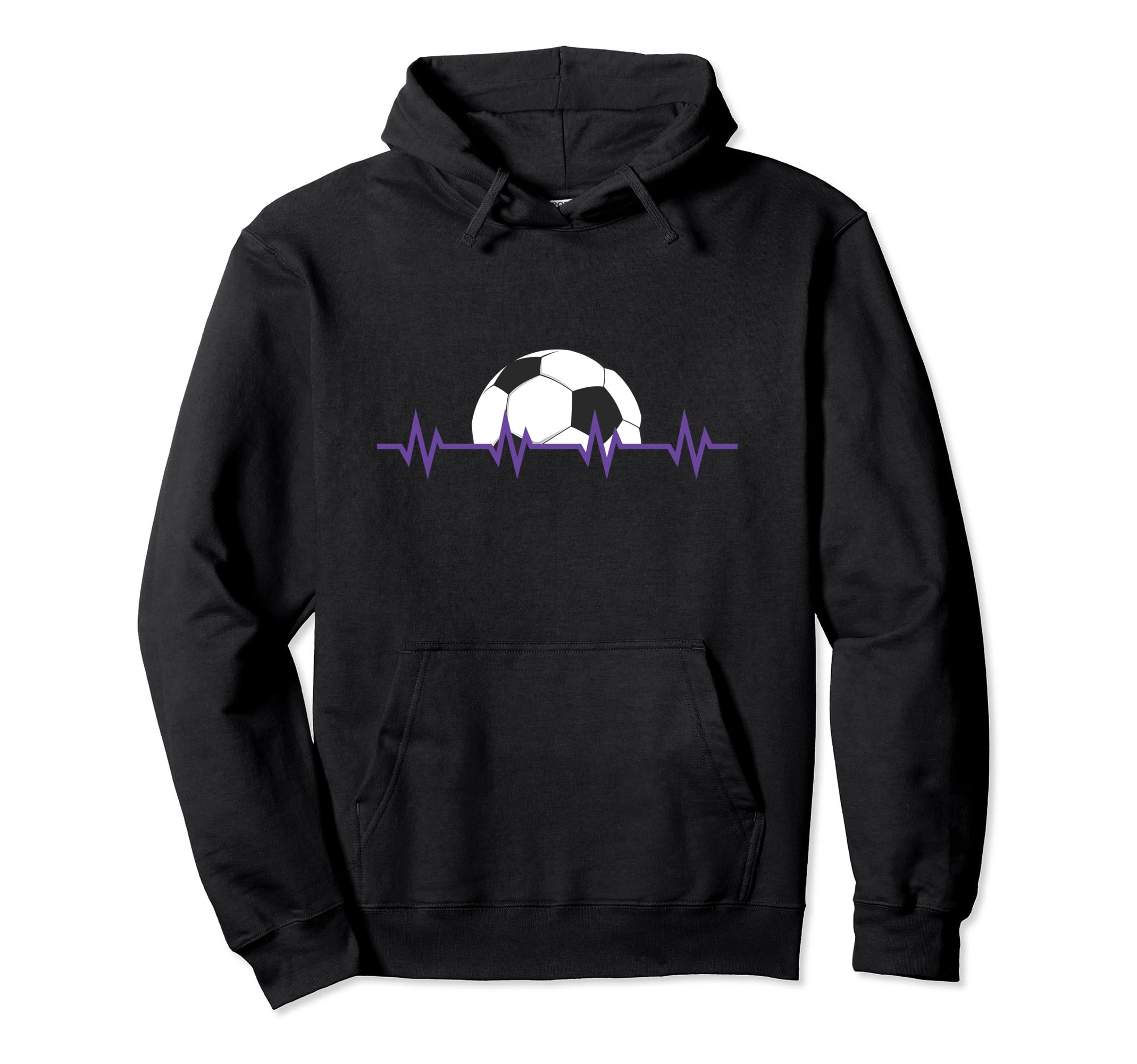 Soccer Heartbeat Football Player Hoodie - Aesthetic Graphic for Adults