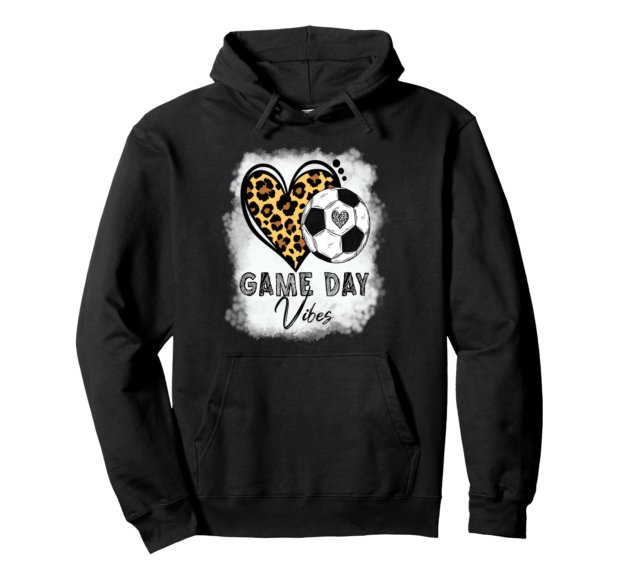 Bleached Soccer Game Day Vibes Hoodie - Casual Everyday Wear for Adults