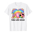 Peace Love Soccer Lover 60S 70S Hippie T-Shirt - Novelty Apparel Unisex