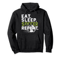 Funny Soccer Eat Sleep Soccer Repeat Hoodie - Aesthetic Graphic for Adults