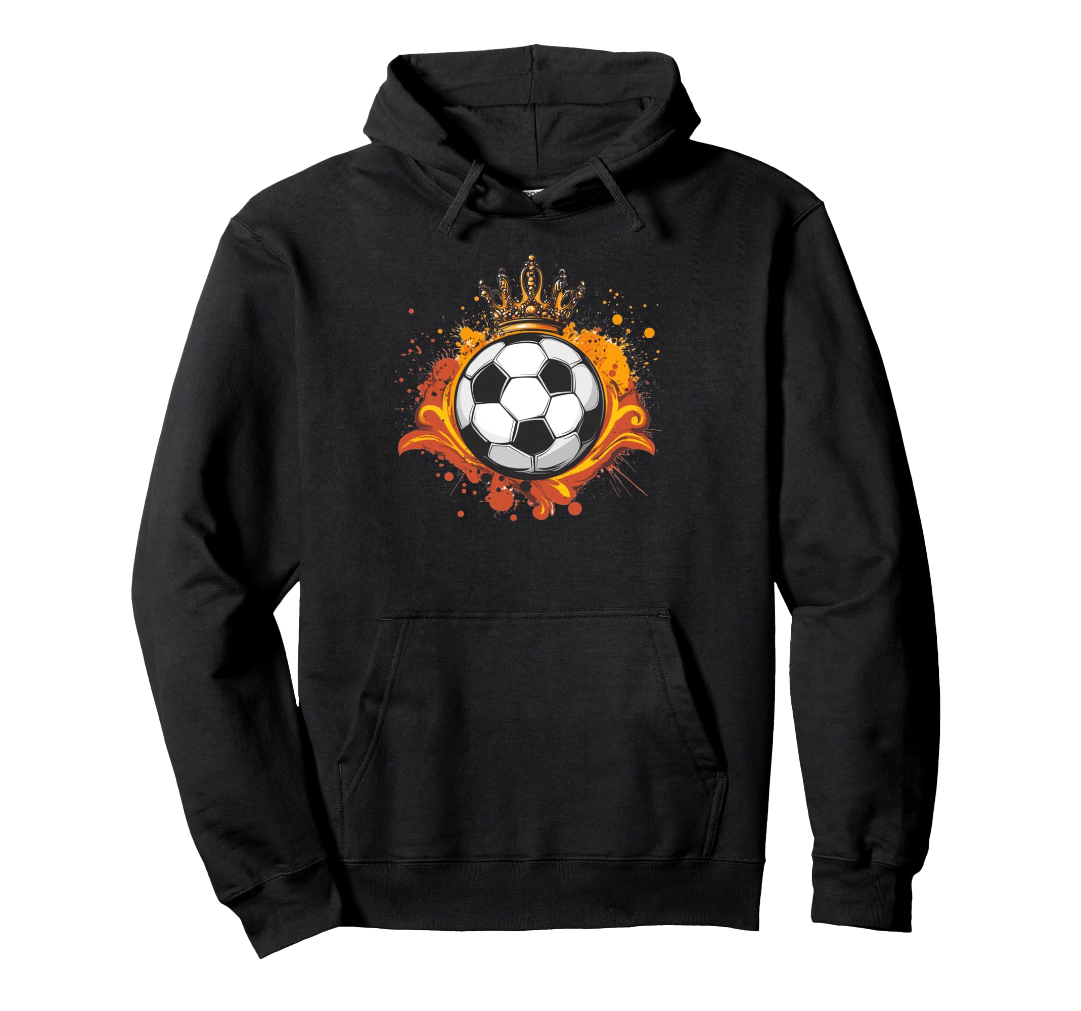Awesome Soccer Ball Fit King Hoodie - Casual Everyday Wear Men Women