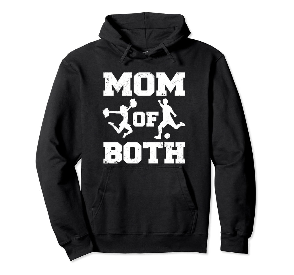 Mom Both Funny Soccer Cheer Mom Hoodie - Novelty Apparel Unisex
