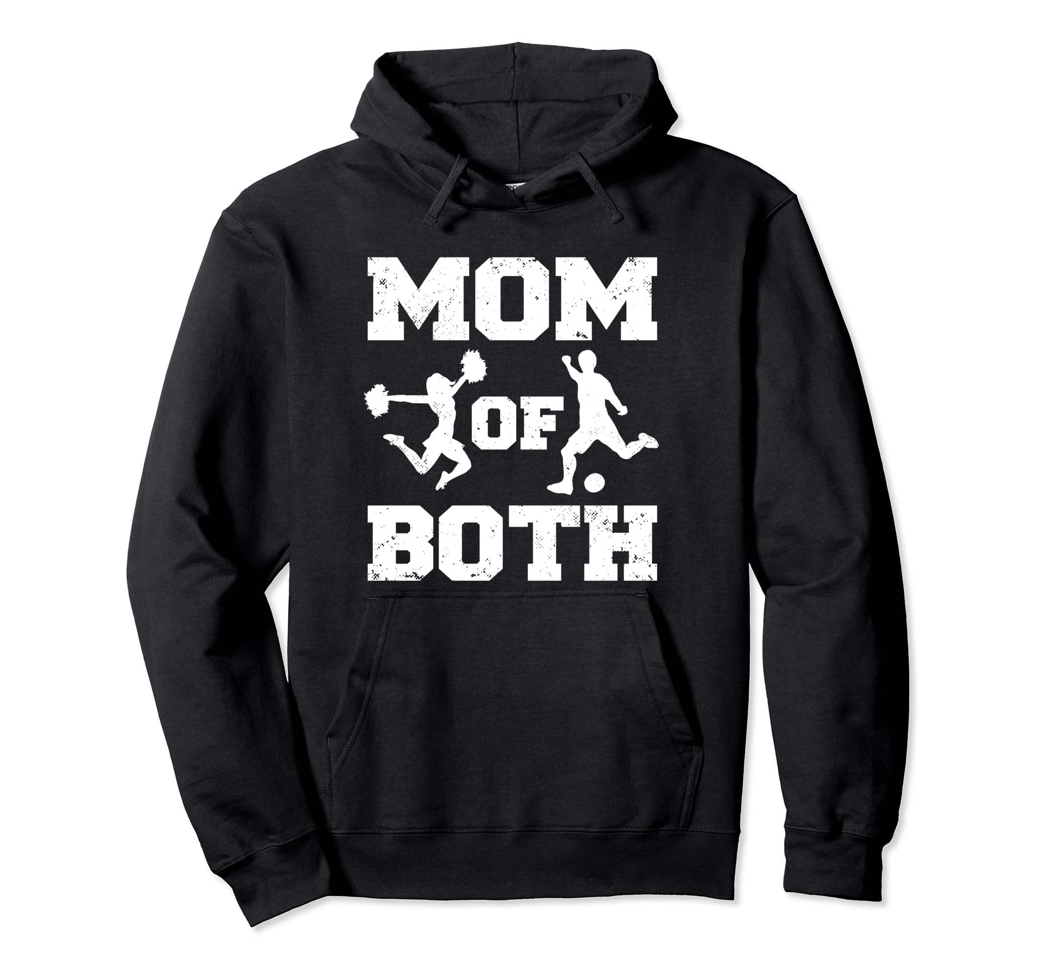 Mom Both Funny Soccer Cheer Mom Hoodie - Novelty Apparel Unisex