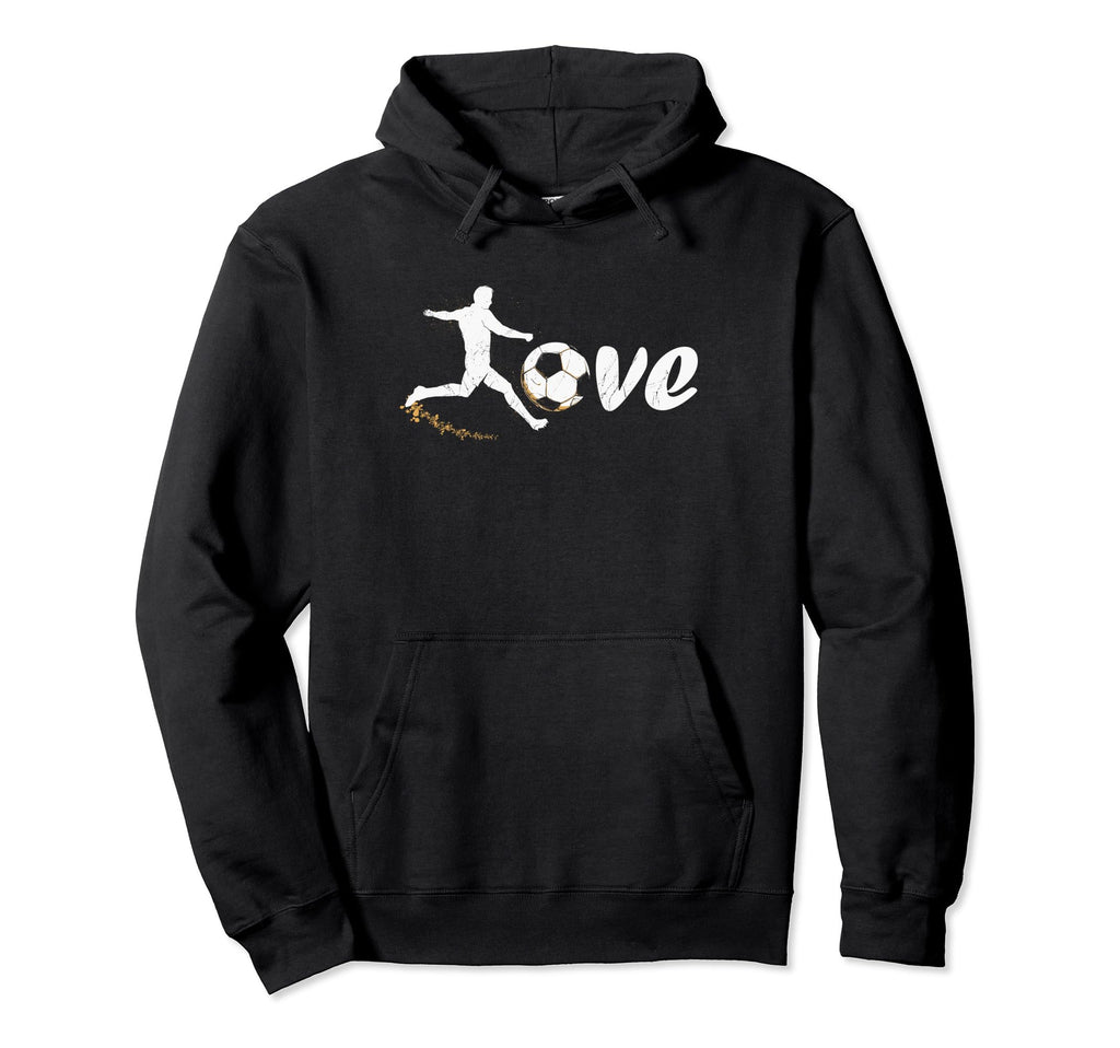 Soccer Love Goalie Distressed Goalkeeper Hoodie - Unique Graphic Men Women