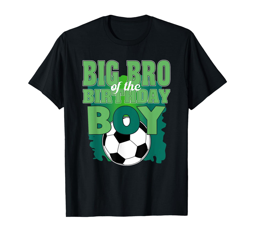 Big Bro Birthday Soccer Group Family T-Shirt - Graphic Print Unisex