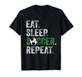 Eat Sleep Soccer Repeat Soccer T-Shirt - Casual Everyday Wear for Adults