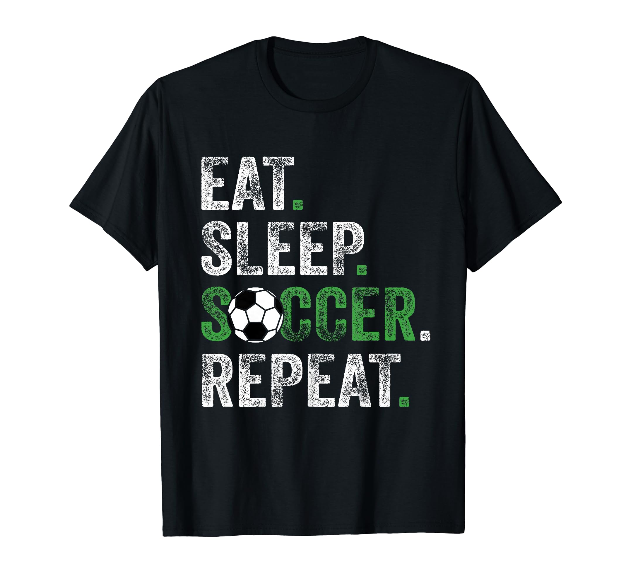 Eat Sleep Soccer Repeat Soccer T-Shirt - Casual Everyday Wear for Adults