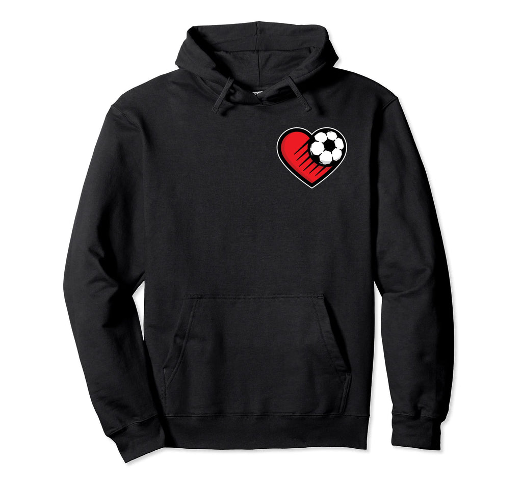 Soccer Heart Hoodie - Casual Everyday Wear Men Women