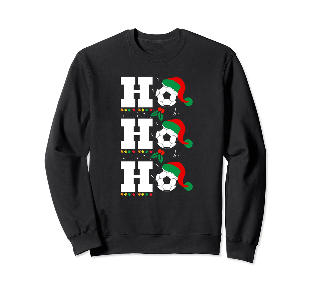 Family Soccer Santa Hat Sports Sweatshirt - Novelty Apparel Men Women