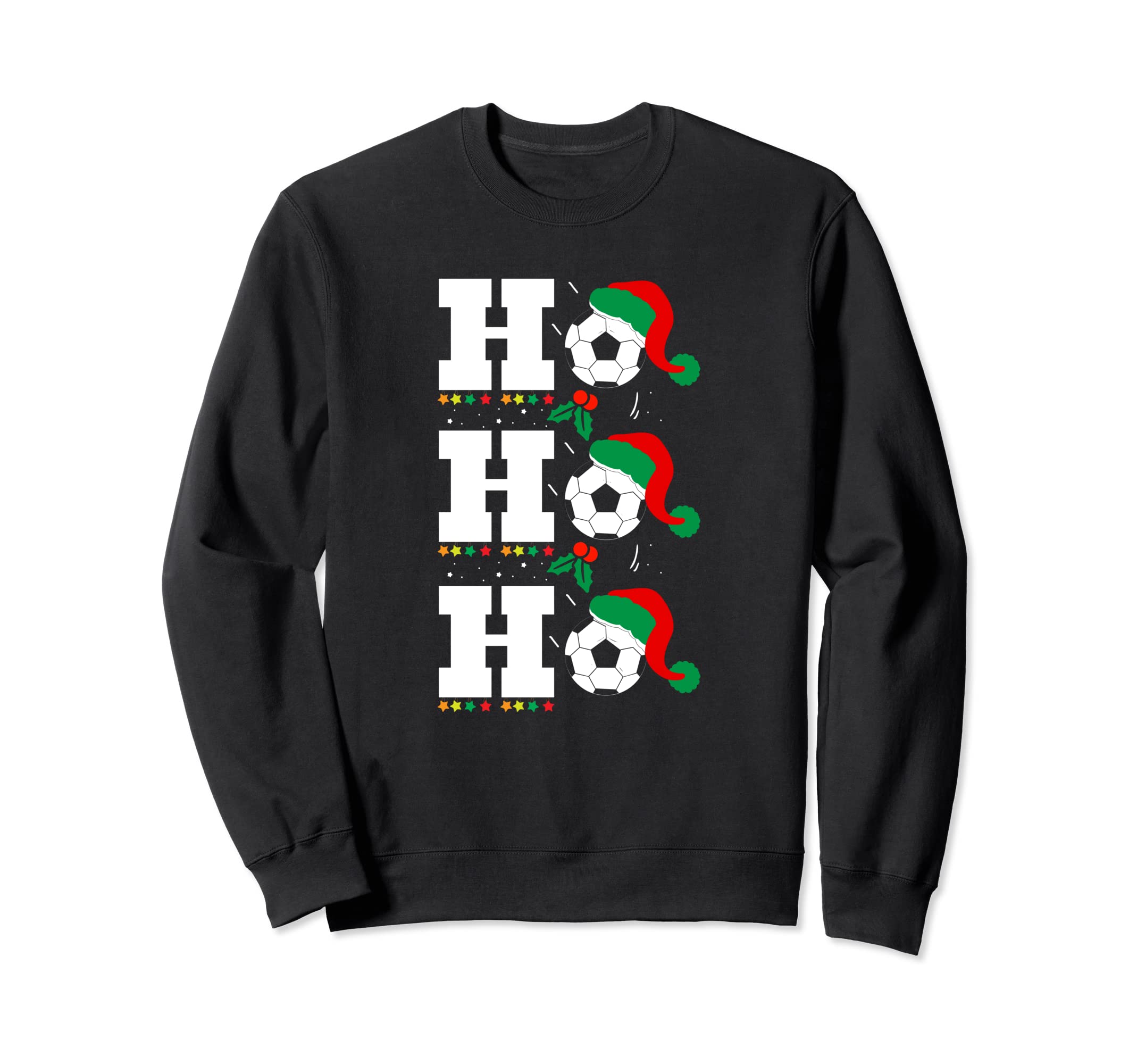 Family Soccer Santa Hat Sports Sweatshirt - Novelty Apparel Men Women