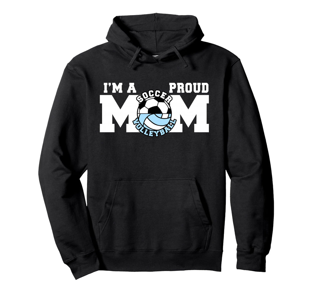 Im Proud Mom Funny Soccer Volleyball Mom Hoodie - Minimalist Print Unisex