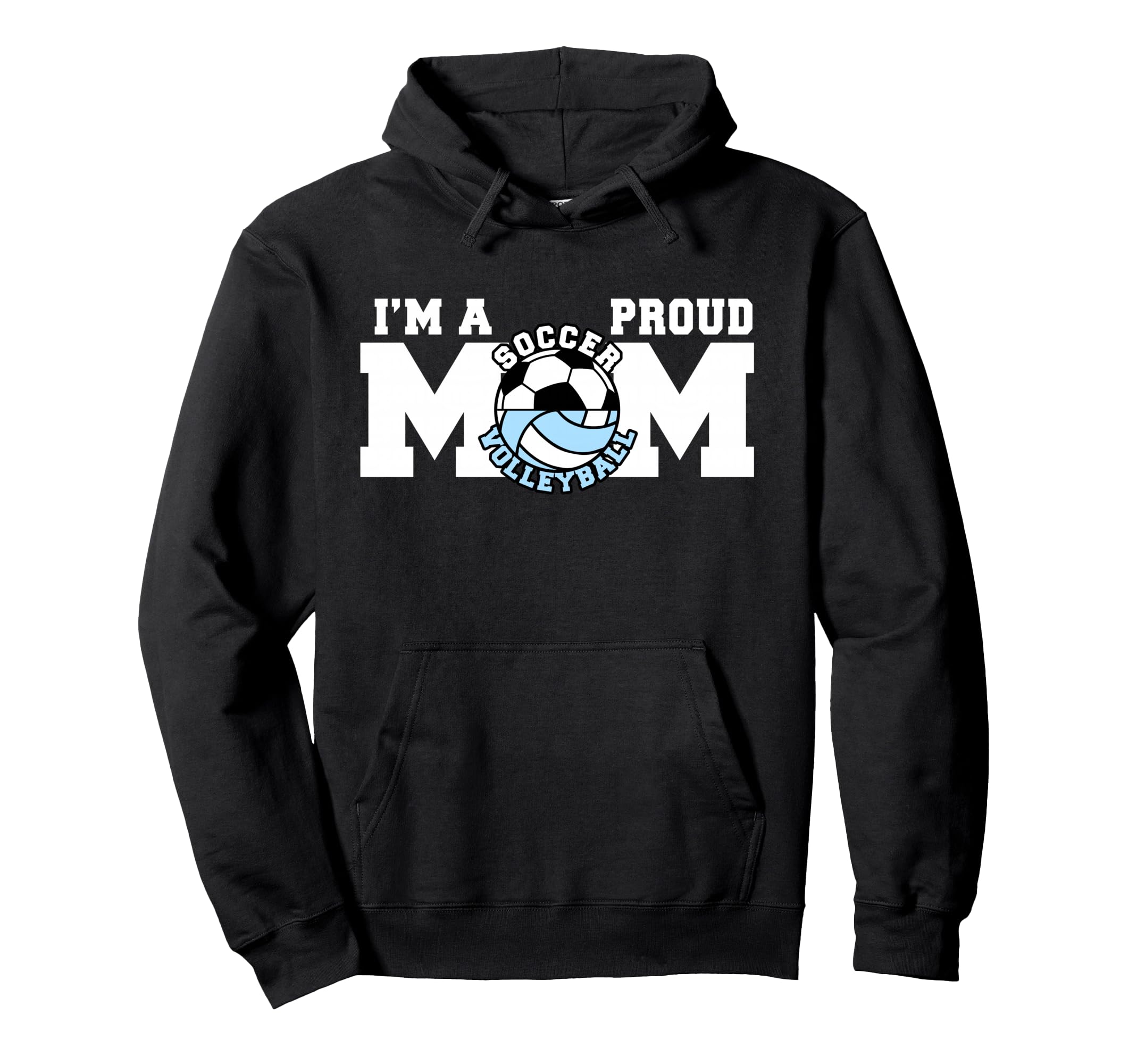 Im Proud Mom Funny Soccer Volleyball Mom Hoodie - Minimalist Print Unisex