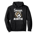 Soccer Auntie Leopard Heart Matching Hoodie - Unique Graphic Men Women