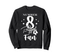 Number 8 Biggest Fan Soccer Player Sweatshirt - Aesthetic Graphic Unisex