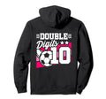 Double Digits 10Th Birthday Soccer 10 Hoodie - Streetwear Style for Adults