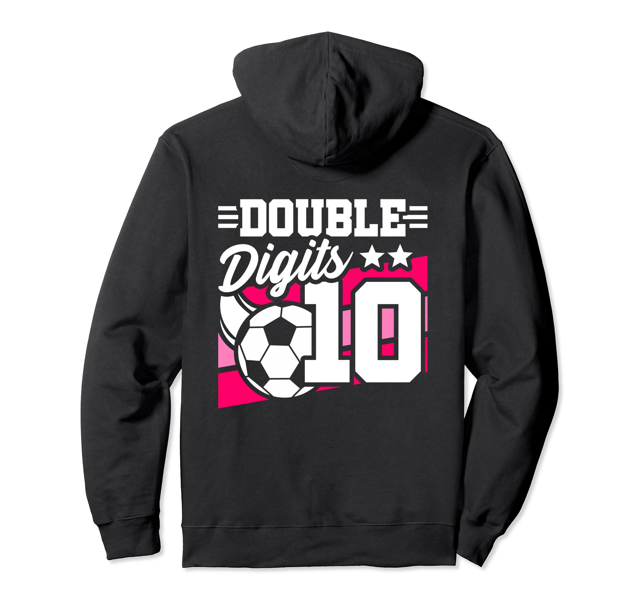 Double Digits 10Th Birthday Soccer 10 Hoodie - Streetwear Style for Adults