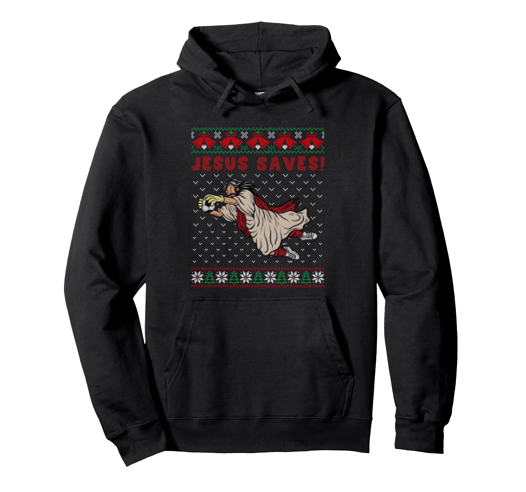 Jesus Saves Football Goalkeeper Goal Ugly Hoodie - Aesthetic Graphic Unisex