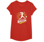 Born To Play Soccer Womens T-Shirt - Casual Everyday Wear Unisex