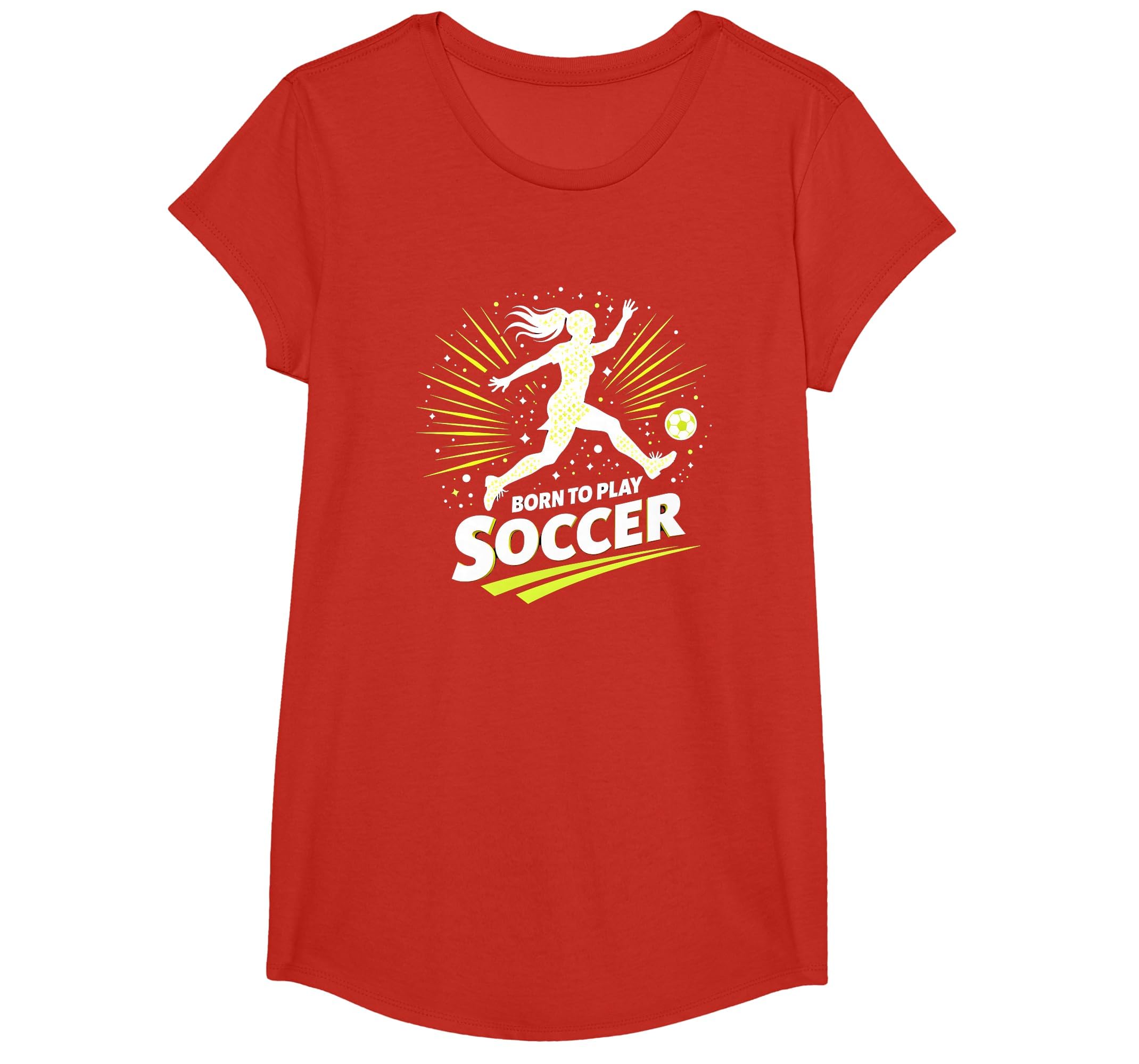Born To Play Soccer Womens T-Shirt - Casual Everyday Wear Unisex