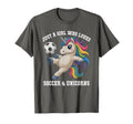 Kawaii Just Who Loves Soccer T-Shirt - Fun Novelty Design Men Women