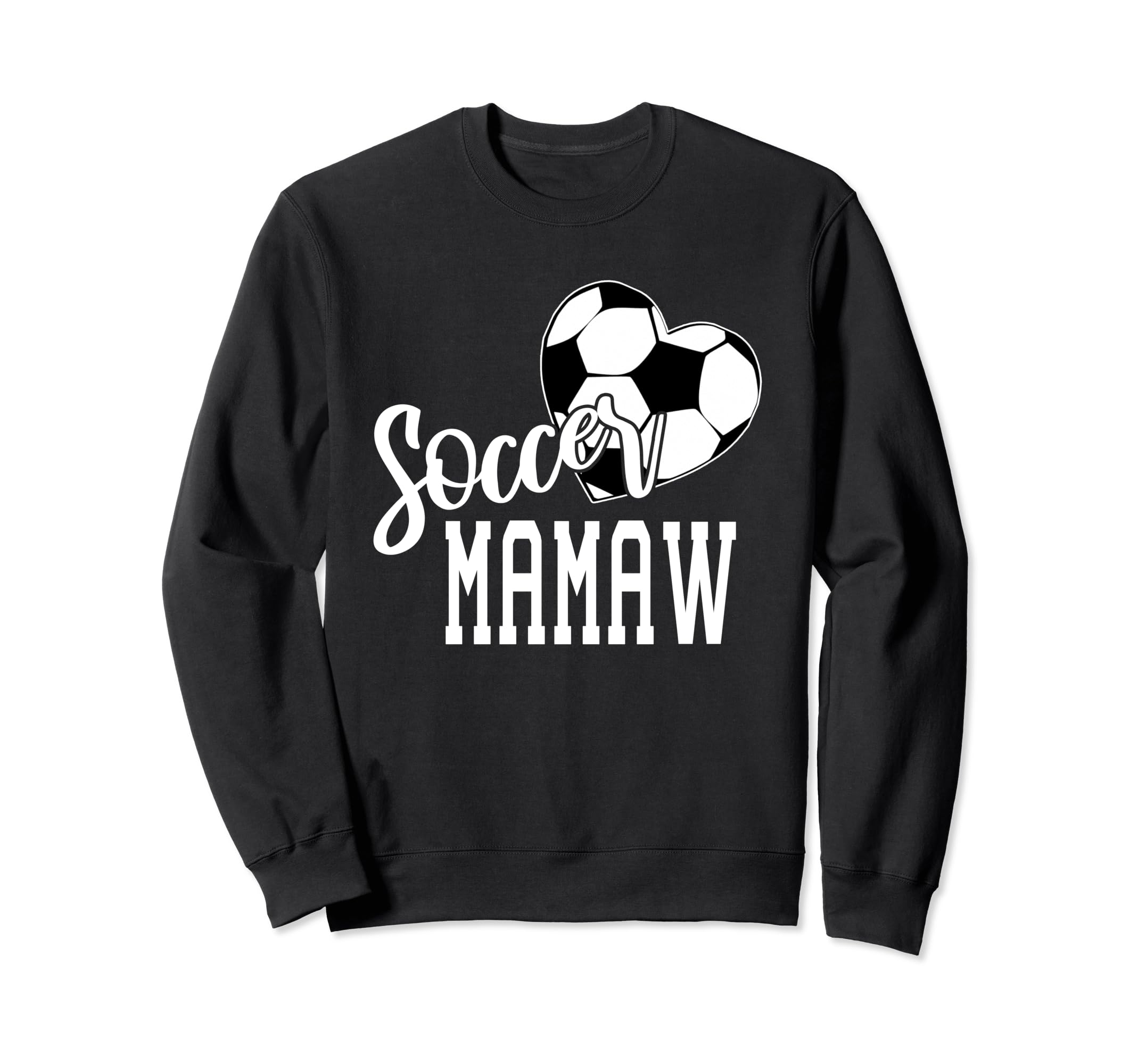 Soccer Ball Heart Soccer Mamaw Sweatshirt - Graphic Print Unisex