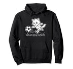 Soccer Kawaii Cat Footballer Goal Keeper Hoodie - Novelty Apparel Unisex