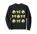 Soccer Balls Bows Womens Soccer Sweatshirt - Minimalist Print Men Women