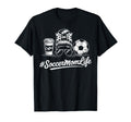 Soccermomlife Soccer Mom Messy Bun Coffee T-Shirt - Trendy Graphic Unisex