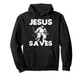 Ice Hockey Goalie Goalkeeper Jesus Hoodie - Minimalist Print Men Women