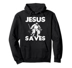 Ice Hockey Goalie Goalkeeper Jesus Hoodie - Minimalist Print Men Women