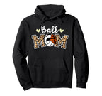 Ball Mom Leopard Volleyball Soccer Hoodie - Fun Novelty Design Men Women