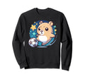 Hamster Soccer Player Kicking Sweatshirt - Streetwear Style for Adults