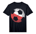 Poland Soccer Ball Flag Polish Football T-Shirt - Graphic Print Unisex