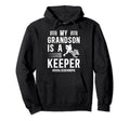 My Grandson Hockey Goalie Grandpa Hoodie - Custom Art Print Men Women