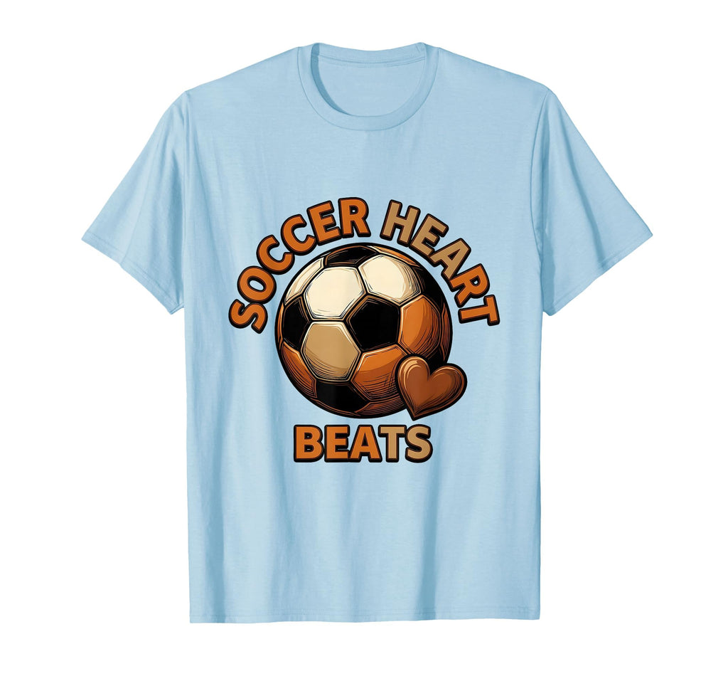 Soccer Heart Beats Passionate Football T-Shirt - Streetwear Style Men Women